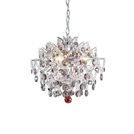 HIDDEN GEM lampa wisząca na 3 żarówki chrom przezroczysty Dymny Markslojd