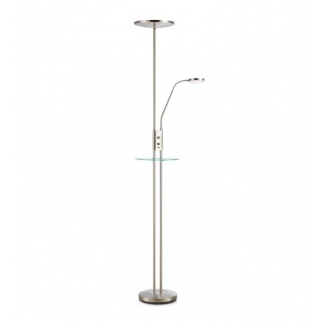 FRIEND lampa podłogowa na dwie żarówki LED stal USB Markslojd
