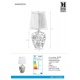 MANSION lampka stołowa 33cm r w motyle i kolibry biała Markslojd