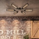 Vento lampa sufitowa industrialna biała lub czarna sześć ramion 100cm Ramko