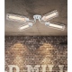 Vento lampa sufitowa industrialna biała lub czarna cztery ramiona 100cm Ramko