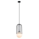 Matty lampa wisząca czarna z kloszem 20cm średnicy Italux