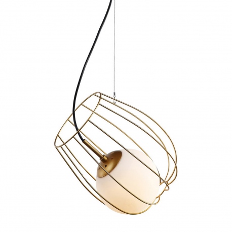 Melisa złota lampa druciana z kloszem o średnicy 23cm niesymetryczna Italux