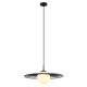 Sally czarna lampa wisząca druciana 45cm z kloszem Italux