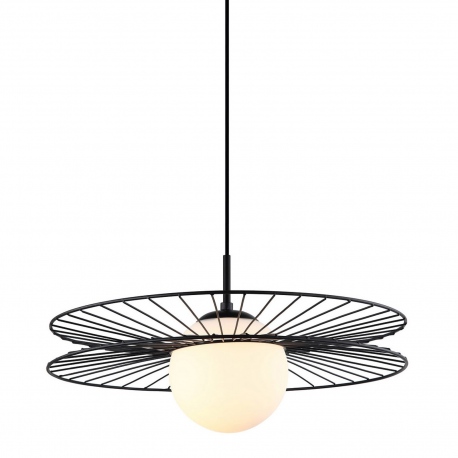 Sandy czarna lampa wisząca druciana 45cm z kloszem Italux