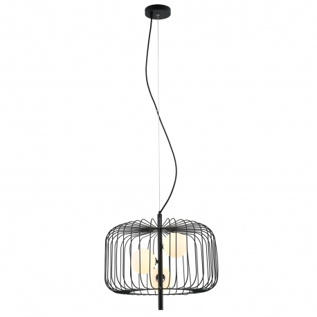 Daren lampa druciana czarna z 3 kloszami 45cm Italux