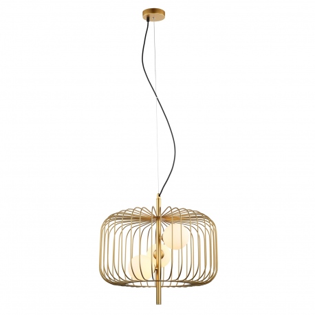 Daren lampa druciana złota z 3 kloszami 45cm Italux