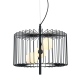Daren lampa druciana czarna z 3 kloszami 45cm walec Italux