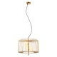 Daren lampa druciana złota z 3 kloszami 45cm walec Italux