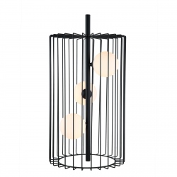 Hayden lampa stołowa druciana czarna 31cm średnicy