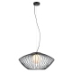 Zeno czarna lampa wisząca druciana z kloszem 52cm Italux