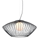 Zeno czarna lampa wisząca druciana z kloszem 52cm Italux