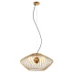 Zeno złota lampa wisząca druciana z trzema kloszami 52cm Italux