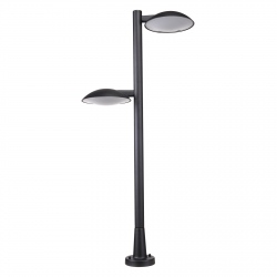 Piombino czarna lampa stojąca z dwoma kloszami zewnętrzna