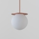 Cotton minimalistyczna lampa wisząca z kloszem 10cm różne kolory Cleoni