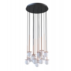 Cotton Panel minimalistyczna lampa wisząca na kole z 16 kloszami różne kolory
