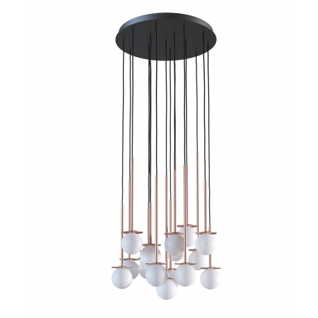 Cotton Panel minimalistyczna lampa wisząca na kole z 16 kloszami Cleoni
