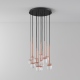 Cotton Panel minimalistyczna lampa wisząca na kole z 16 kloszami Cleoni