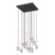 Cotton Panel lampa wisząca na kwadracie 50cm z 13 kloszami różne kolory Cleoni