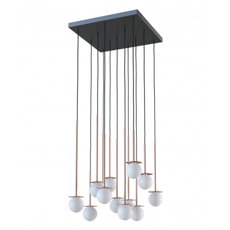 Cotton Panel lampa wisząca na kwadracie 50cm z 13 kloszami różne kolory Cleoni