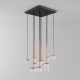 Cotton Panel lampa wisząca na kwadracie 50cm z 13 kloszami różne kolory Cleoni