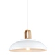 Danito biała lampa wisząca z elementem drewnianym 40cm Italux