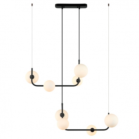Ferrand lampa wisząca geometryczna z ośmioma kloszami Italux
