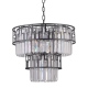 Filip czarna lampa kryształowa 46cm Italux