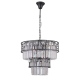 Filip czarna lampa kryształowa 46cm Italux