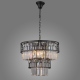 Filip czarna lampa kryształowa 46cm Italux