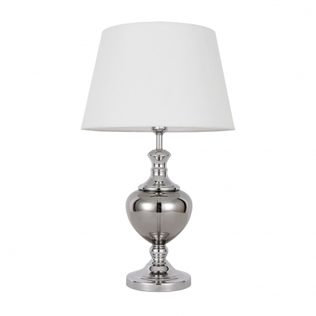Korrez elegancka lampa stołowa z białym abażurem wys 62cm Italux