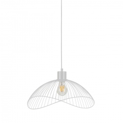 Lampa wisząca Nunez druciana biała 40cm jak spódnica