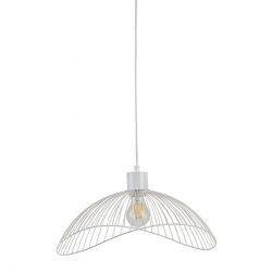 Lampa wisząca Nunez druciana biała 50cm jak spódnica