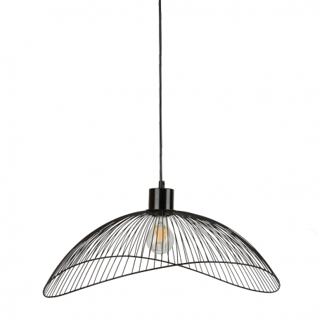 Lampa wisząca druciana czarna 50cm jak spódnica Italux