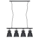 Lavare czarna poczwórna lampa wisząca 85,5cm Italux