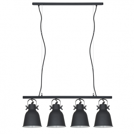 Lavare czarna poczwórna lampa wisząca 85,5cm Italux