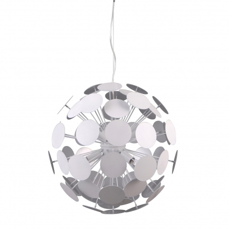 Mailone biała srebrna lampa wisząca 50cm Italux