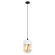 Molina lampa wisząca z kloszem biało-herbacianym 18cm Italux