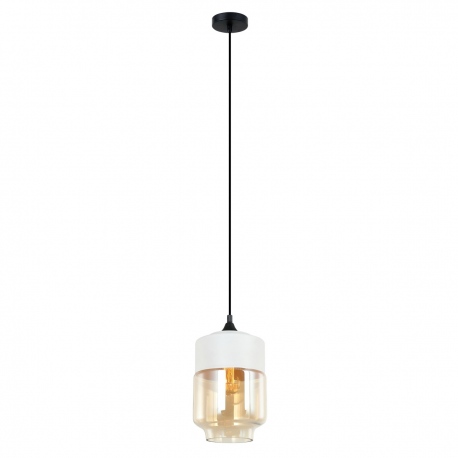 Molina lampa wisząca z kloszem biało-herbacianym 18cm Italux