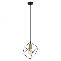 Morestel czarno-złota lampa wisząca sześcian