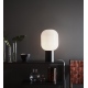 BROOKLYN szklana lampa Stołowa 44cm wys czarna z białym kloszem Markslojd