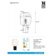 BROOKLYN szklana lampa Stołowa 44cm wys czarna z białym kloszem Markslojd