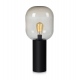 BROOKLYN szklana lampa Stołowa 56cm wys czarna z dymionym kloszem Markslojd