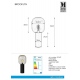 BROOKLYN szklana lampa Stołowa 56cm wys czarna z dymionym kloszem Markslojd