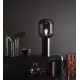 BROOKLYN szklana lampa Stołowa 56cm wys czarna z dymionym kloszem Markslojd