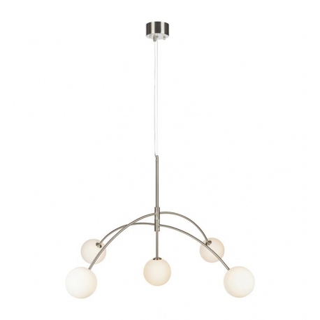 HEAVEN lampa Wisząca z pięcioma szklanymi białymi kloszami Stal Markslojd