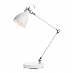 HOUSE lampka biurkowa Biała z giętym ramieniem