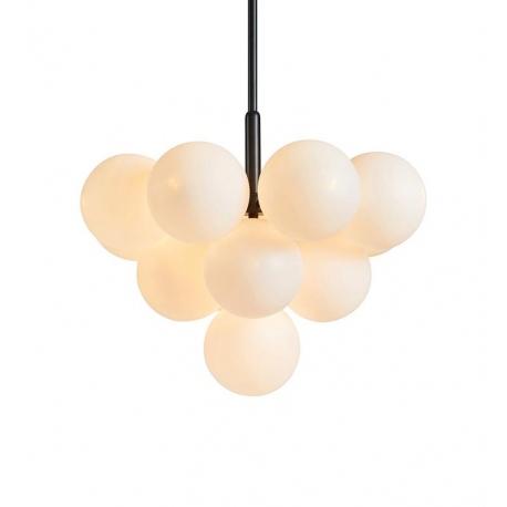 MERLOT lampa Wisząca z biały kloszami czarna 56cm Markslojd