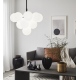 MERLOT lampa Wisząca z biały kloszami czarna 56cm Markslojd