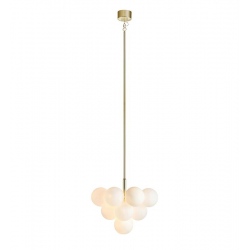 MERLOT lampa Wisząca z biały kloszami Złota 56cm